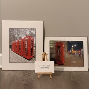 New Garry Seidel SIGNED Fine Art Photography Telephone Booth London, England Set
